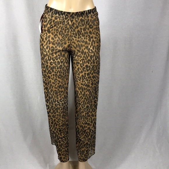 Zuliana Size M/L Animal Print Sheer Pants. Made in USA. New With Tags - Picture 1 of 4